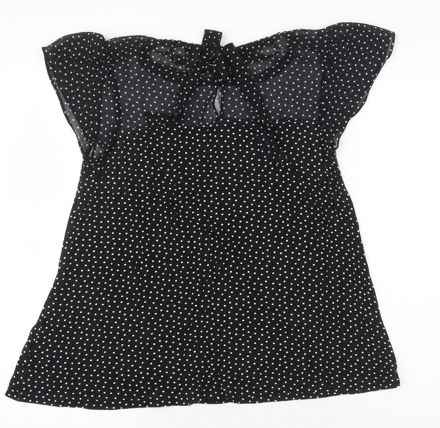 Womens UK Size 8 NEXT Black Basic Blouse