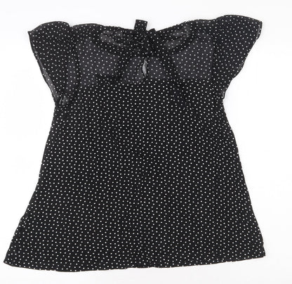 Womens UK Size 8 NEXT Black Basic Blouse