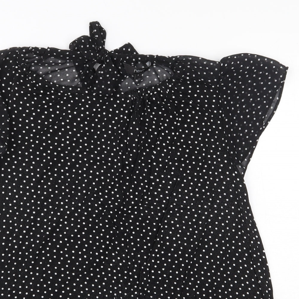 Womens UK Size 8 NEXT Black Basic Blouse