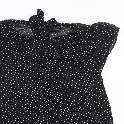 Womens UK Size 8 NEXT Black Basic Blouse