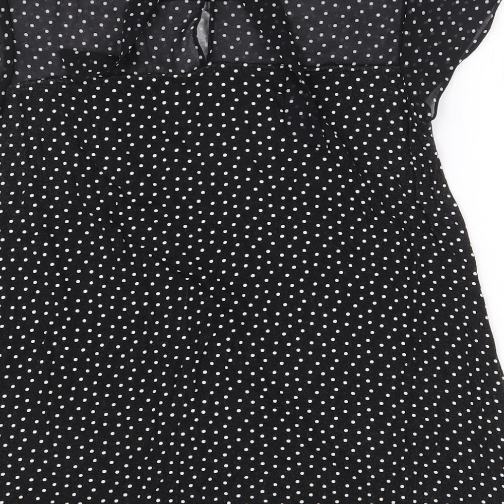 Womens UK Size 8 NEXT Black Basic Blouse