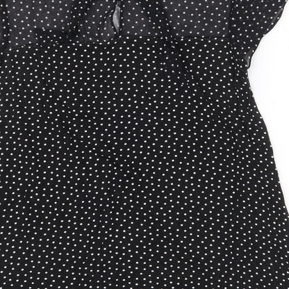Womens UK Size 8 NEXT Black Basic Blouse