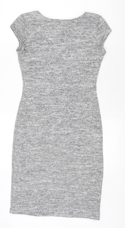 Velvet Torch Womens Grey Viscose T-Shirt Dress Size M Round Neck Pullover