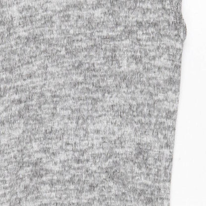 Velvet Torch Womens Grey Viscose T-Shirt Dress Size M Round Neck Pullover