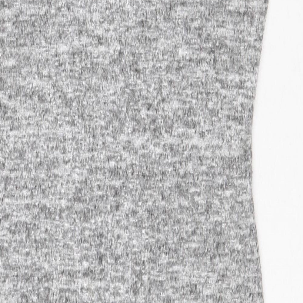 Velvet Torch Womens Grey Viscose T-Shirt Dress Size M Round Neck Pullover