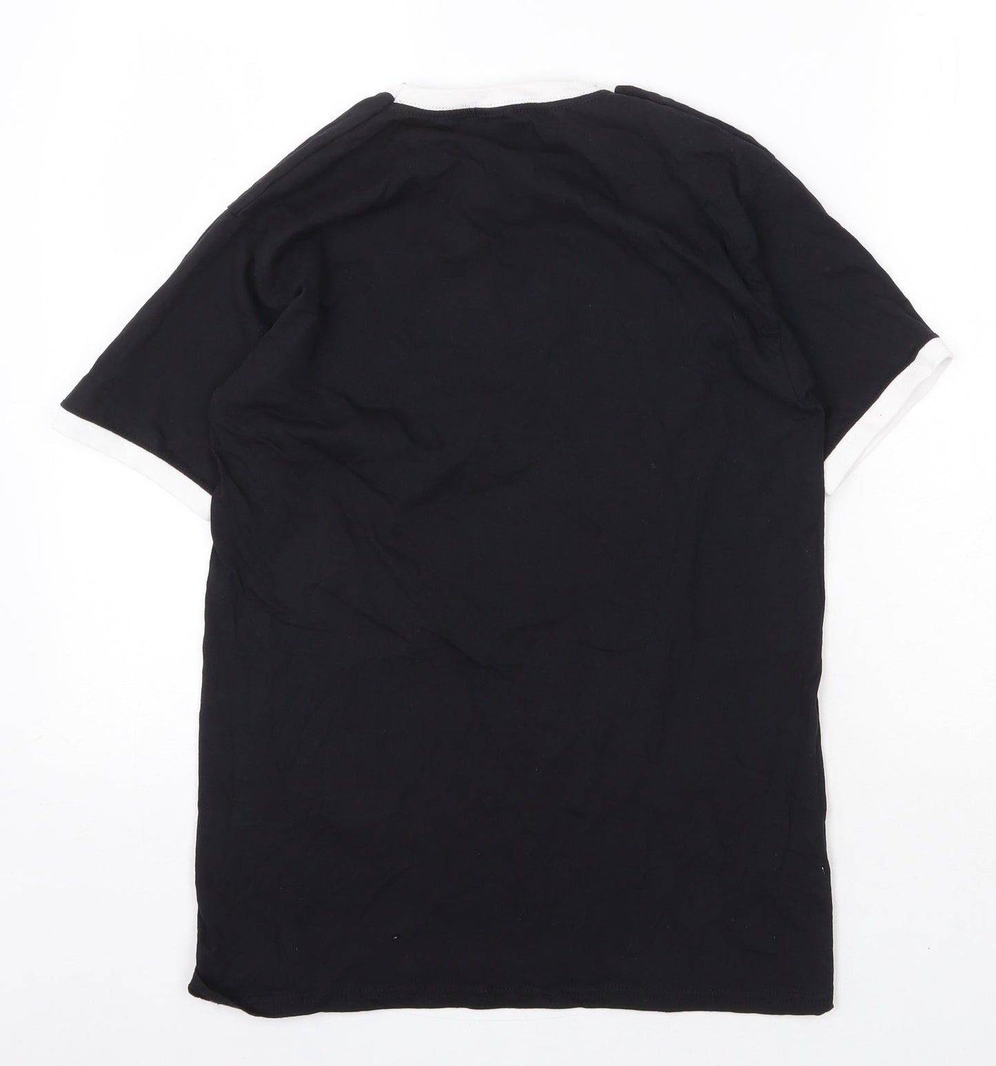 Womens UK Size M Fruit of the Loom Black Basic T-Shirt