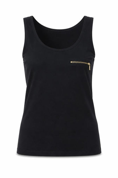 Warehouse Definitive Womens Black Viscose Basic Tank Size 8 Round Neck