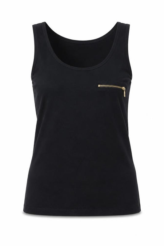 Warehouse Definitive Womens Black Viscose Basic Tank Size 8 Round Neck