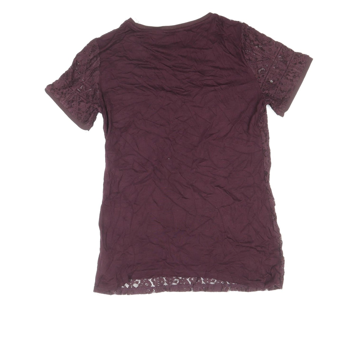 Womens UK Size 10 Dorothy Perkins Purple Basic T-Shirt