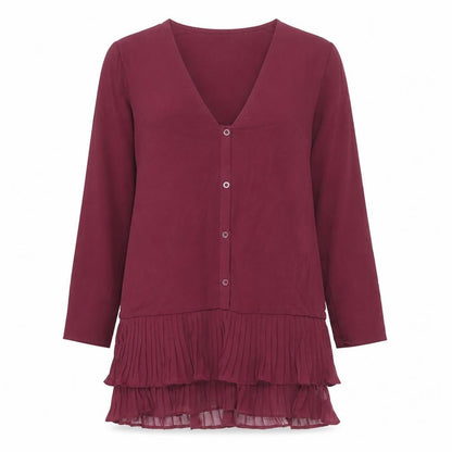 Missguided Womens Purple Polyester A-Line Size 8 V-Neck Button