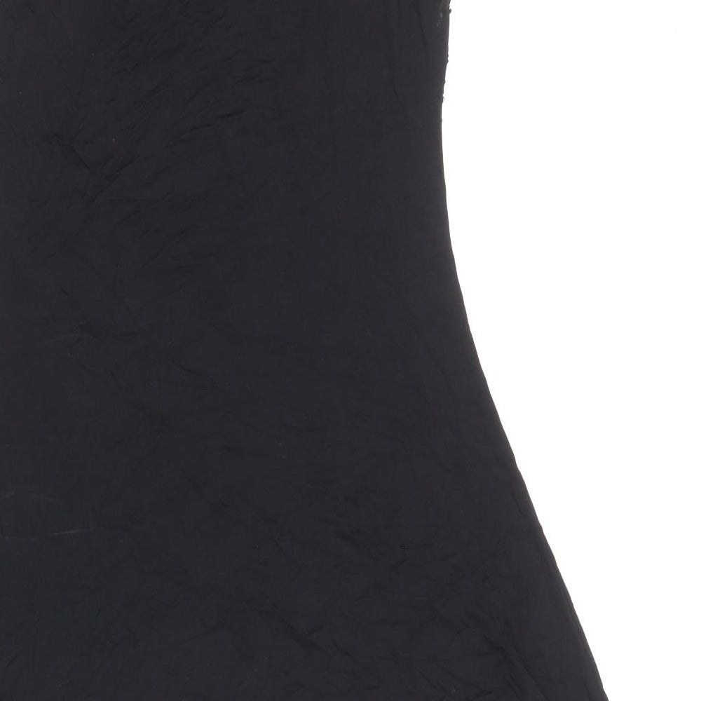 CMD Womens Black Viscose Basic Tank Size S Scoop Neck