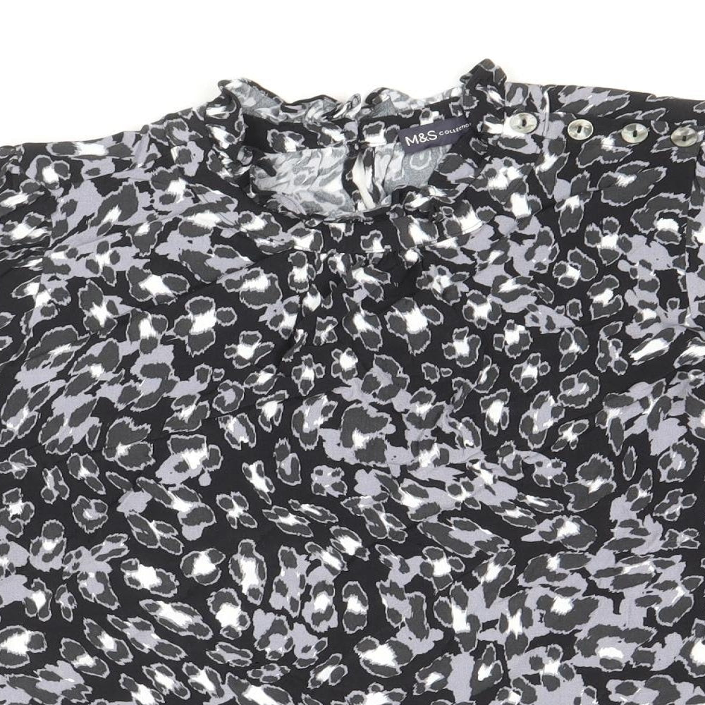 Womens UK Size 10 Marks and Spencer Black Basic Blouse