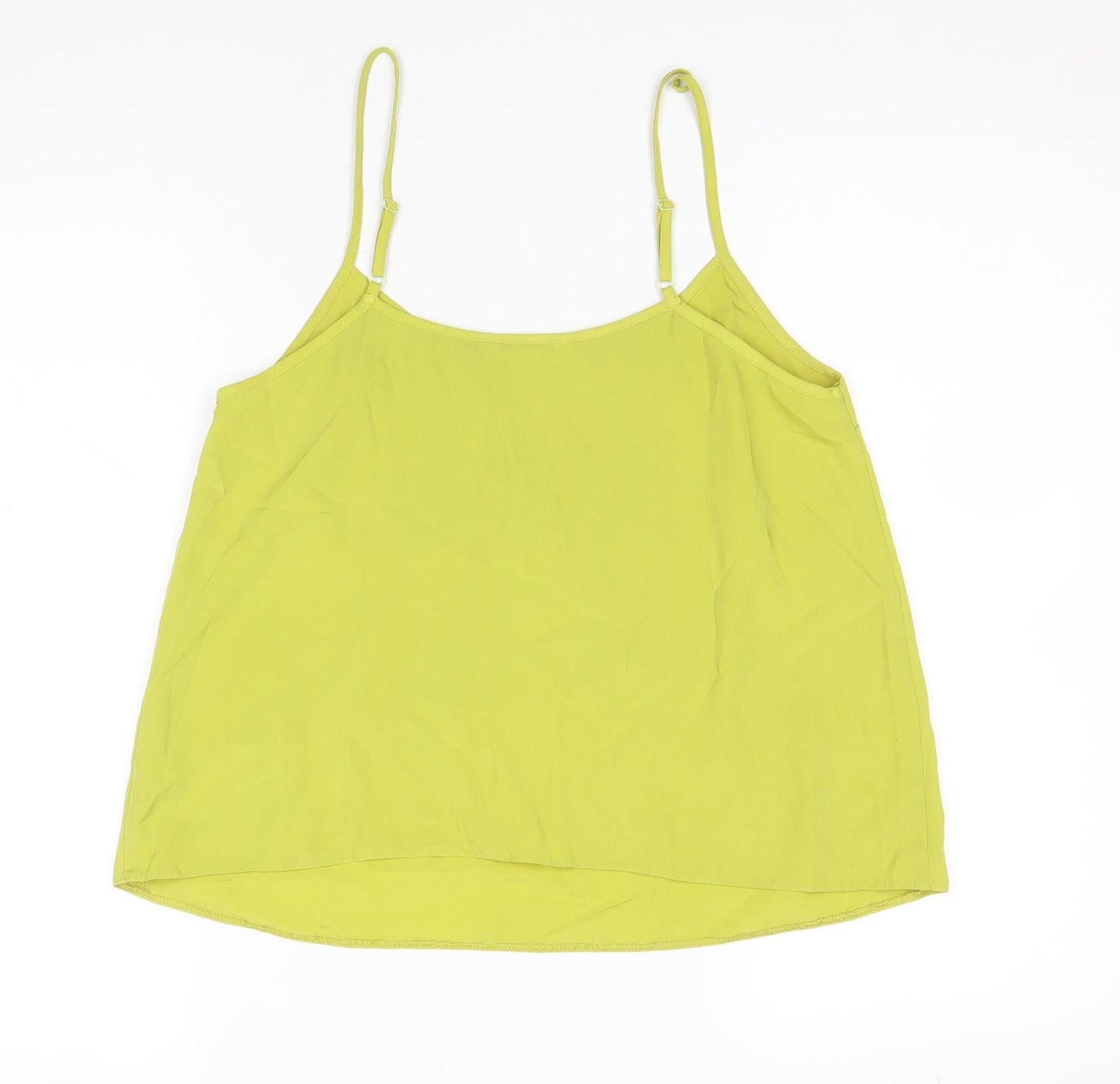 Miss Selfridge Womens Green Polyester Camisole Tank Size 10 Round Neck
