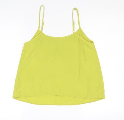 Miss Selfridge Womens Green Polyester Camisole Tank Size 10 Round Neck