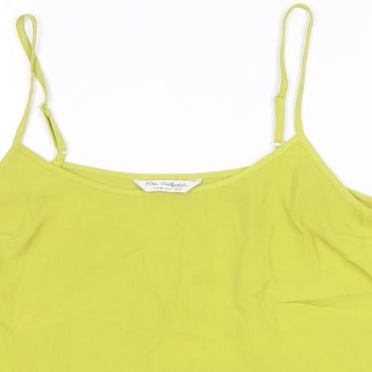 Miss Selfridge Womens Green Polyester Camisole Tank Size 10 Round Neck