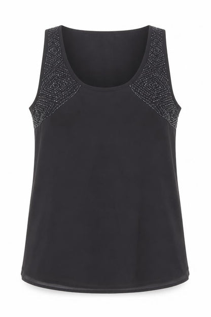 Womens UK Size 8 Topshop Black Basic Tank