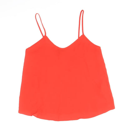 Womens UK Size 8 Topshop Red Basic Tank