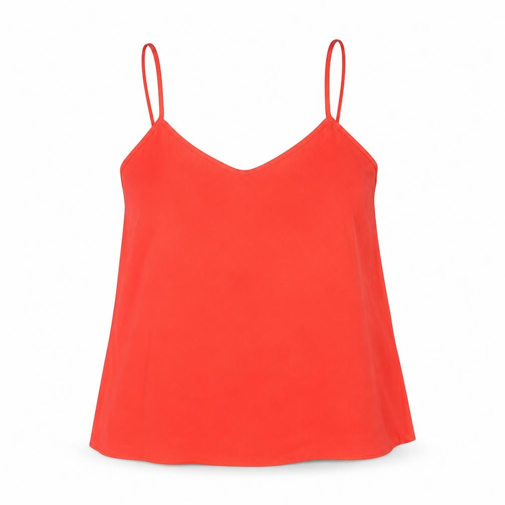 Womens UK Size 8 Topshop Red Basic Tank