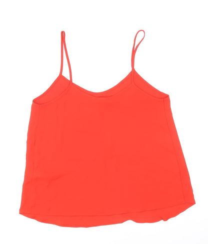 Womens UK Size 8 Topshop Red Basic Tank