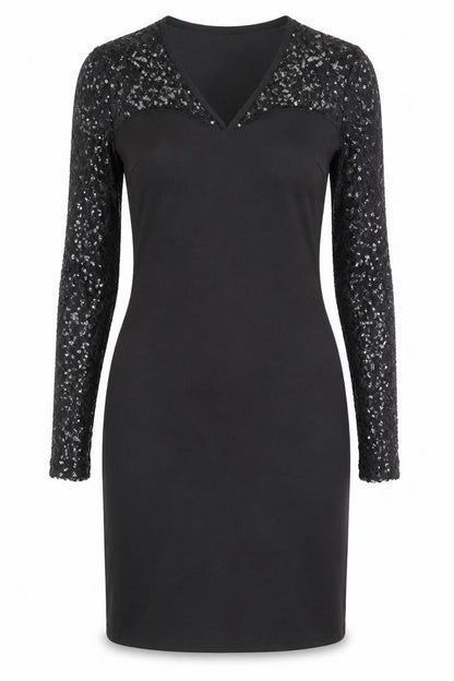 Lipsy Womens Black Polyester A-Line Size 10 V-Neck Pullover