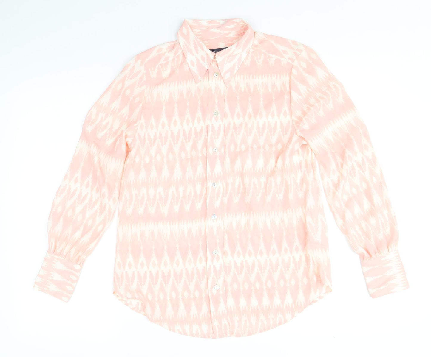 Womens UK Size 8 Marks and Spencer Pink Basic Button-Up