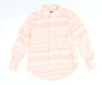 Womens UK Size 8 Marks and Spencer Pink Basic Button-Up
