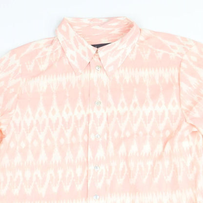 Womens UK Size 8 Marks and Spencer Pink Basic Button-Up