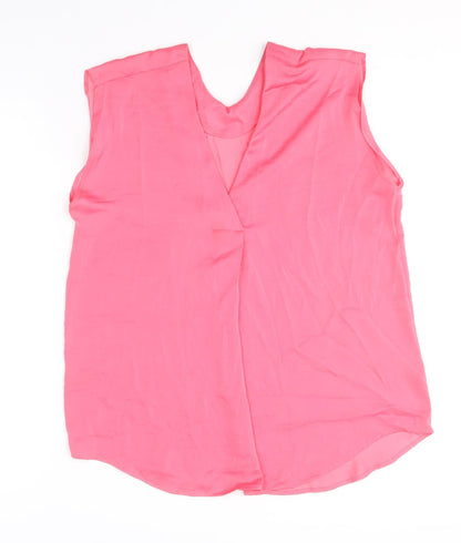 Womens UK Size 10 Marks and Spencer Pink Basic Tank
