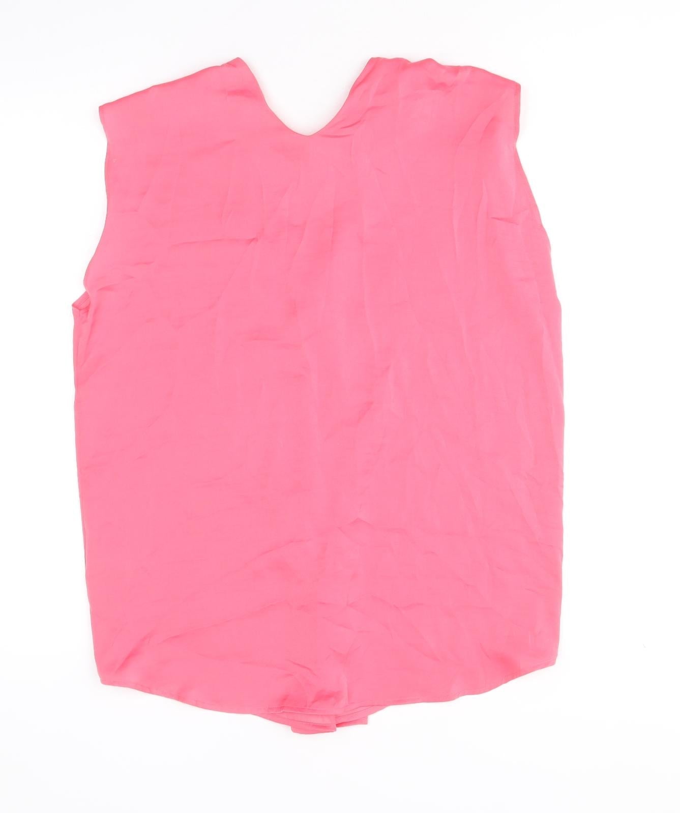Womens UK Size 10 Marks and Spencer Pink Basic Tank
