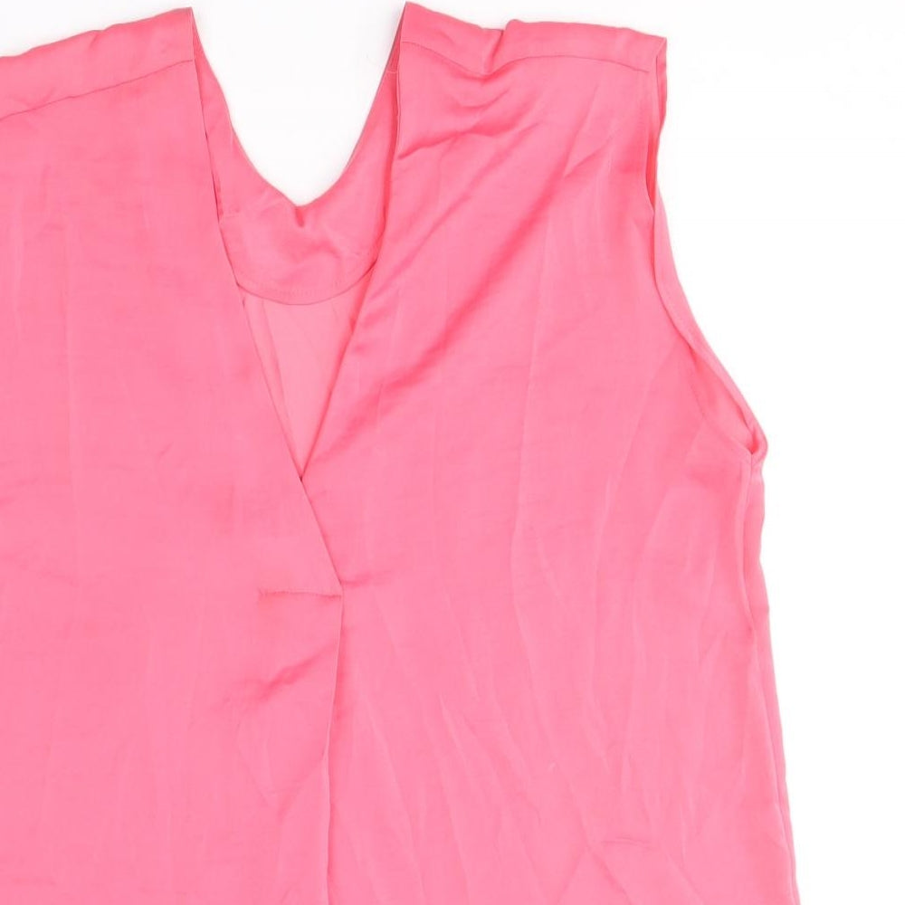Womens UK Size 10 Marks and Spencer Pink Basic Tank