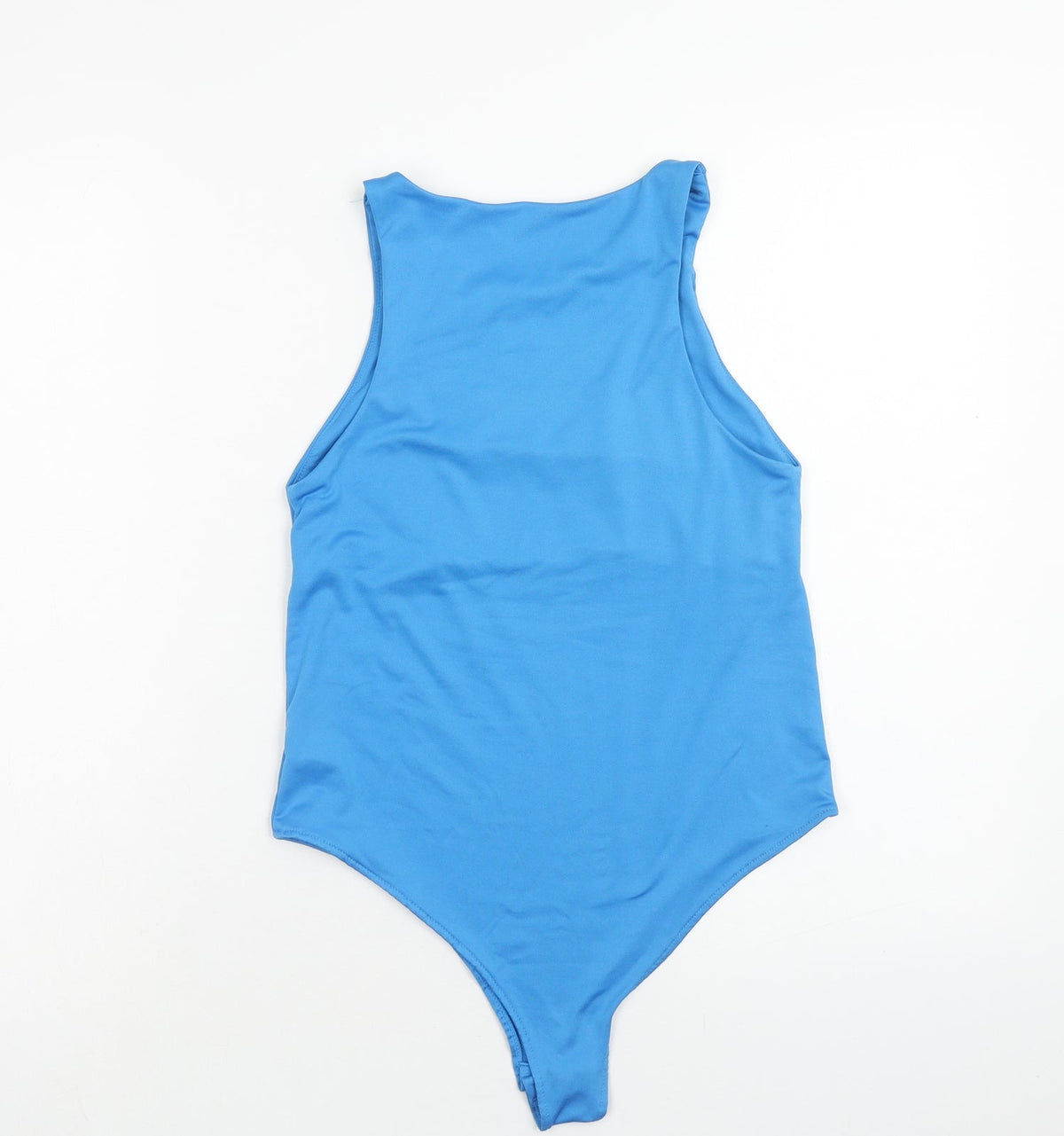 Dunnes Womens Blue Polyester Bodysuit One-Piece Size S Snap