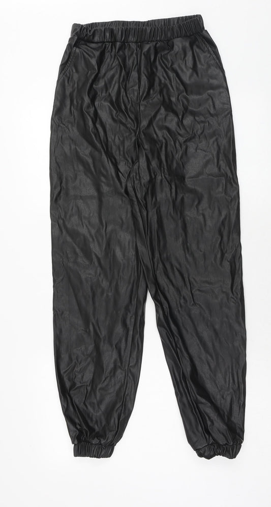 Womens UK Size 8 ASOS Regular Fit Cargo Black Trousers