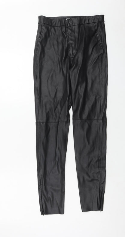 Womens UK Size S Zara Regular Fit  Black Trousers