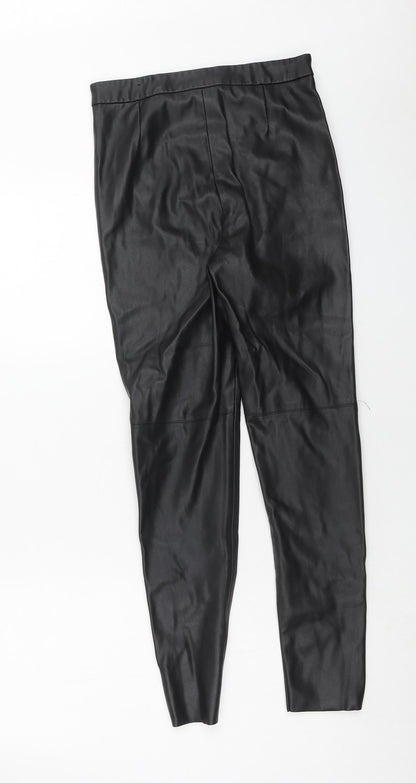 Womens UK Size S Zara Regular Fit  Black Trousers