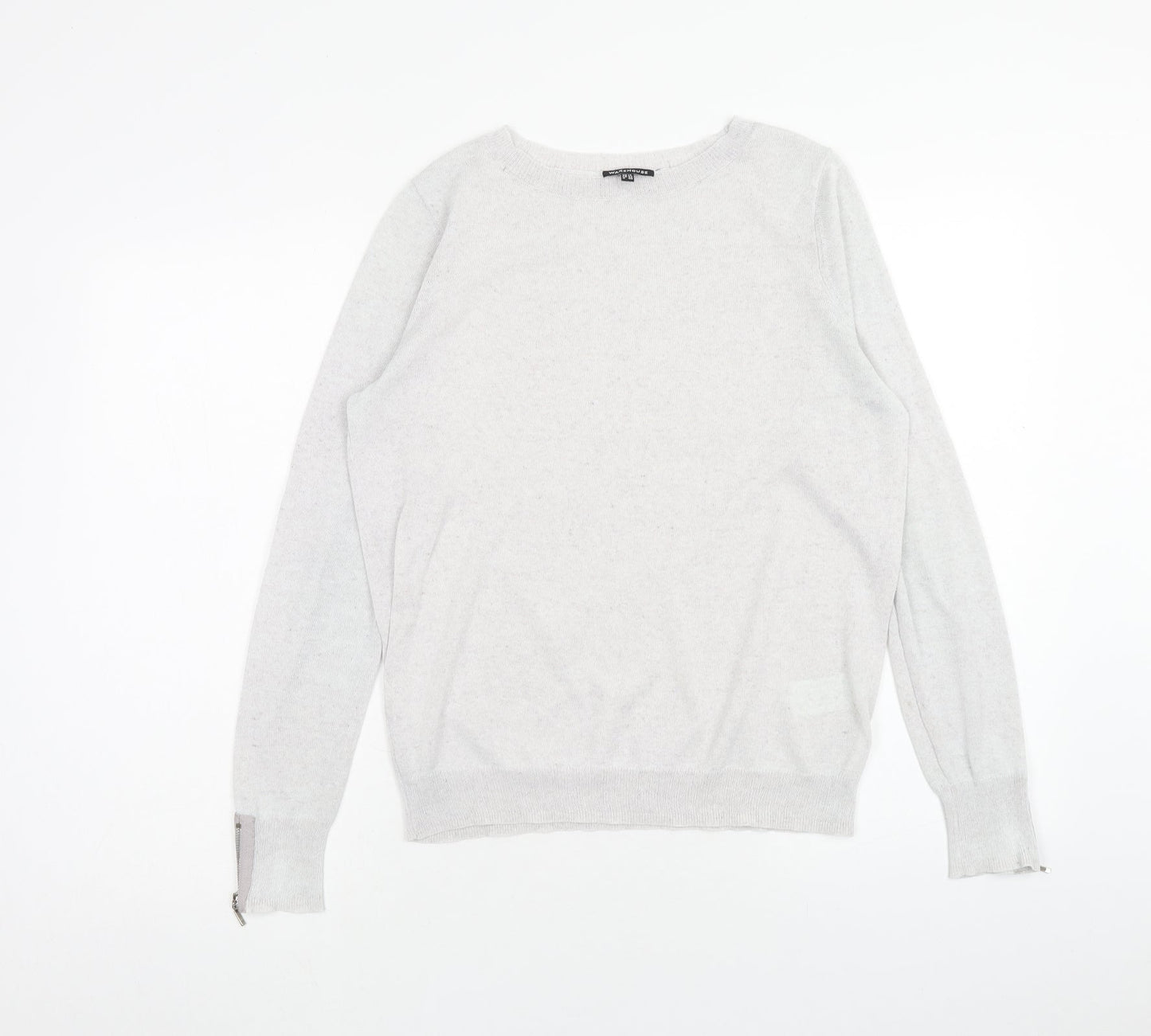 Womens UK Size 14 Warehouse Grey Pullover Jumper