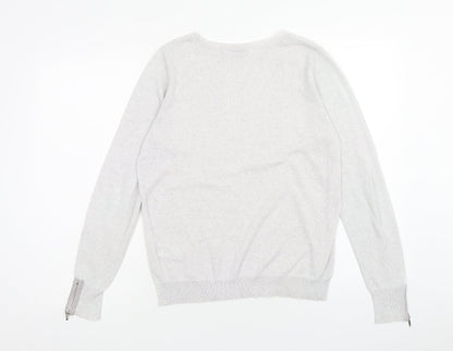 Womens UK Size 14 Warehouse Grey Pullover Jumper