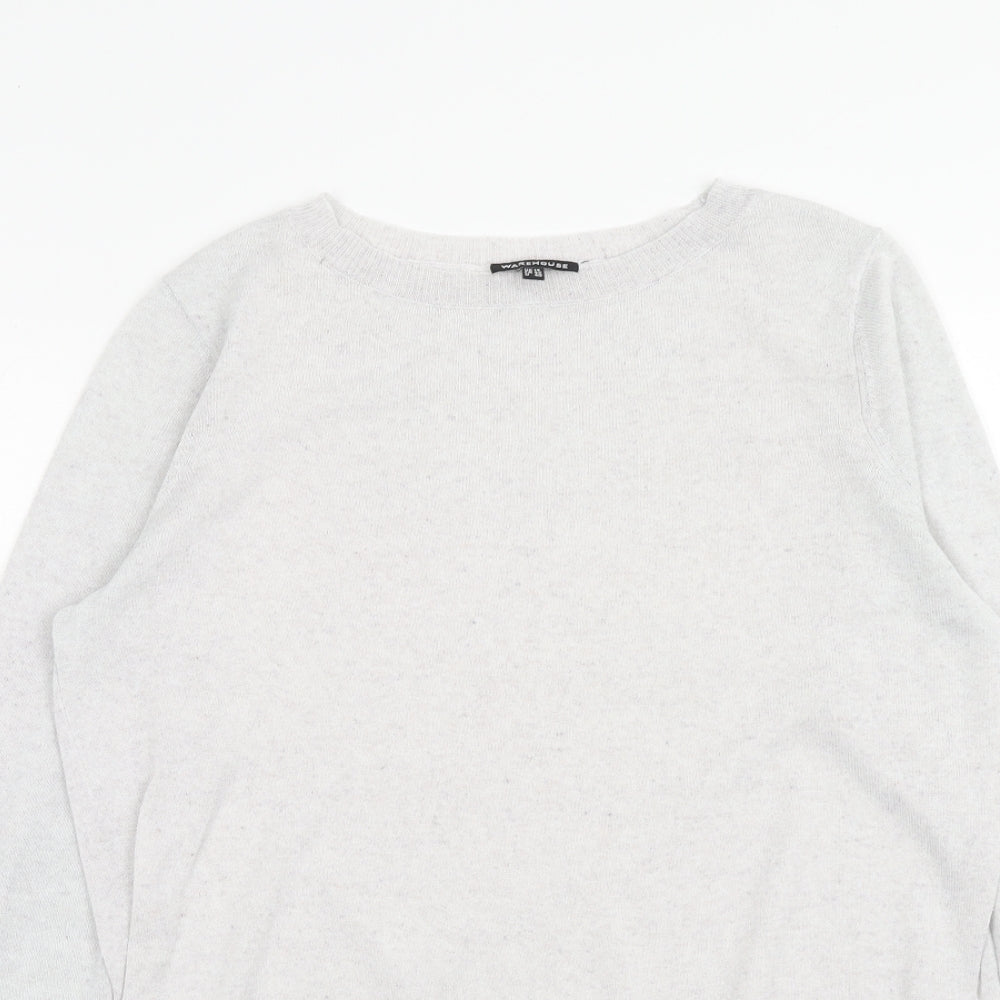 Womens UK Size 14 Warehouse Grey Pullover Jumper