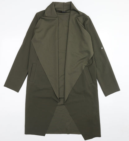 Body + Flirt Womens Green Overcoat Coat Size M