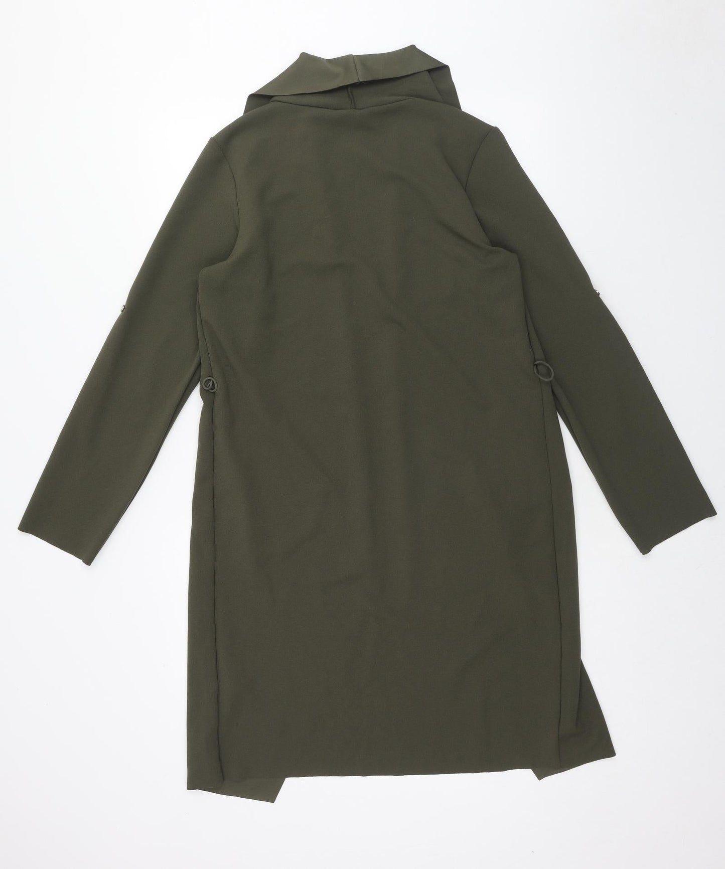 Body + Flirt Womens Green Overcoat Coat Size M