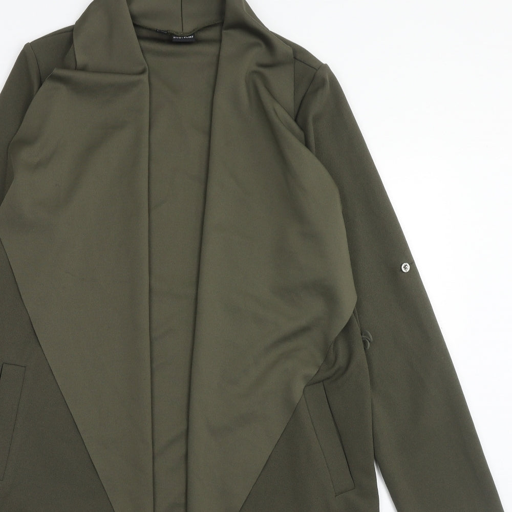 Body + Flirt Womens Green Overcoat Coat Size M