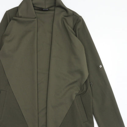 Body + Flirt Womens Green Overcoat Coat Size M