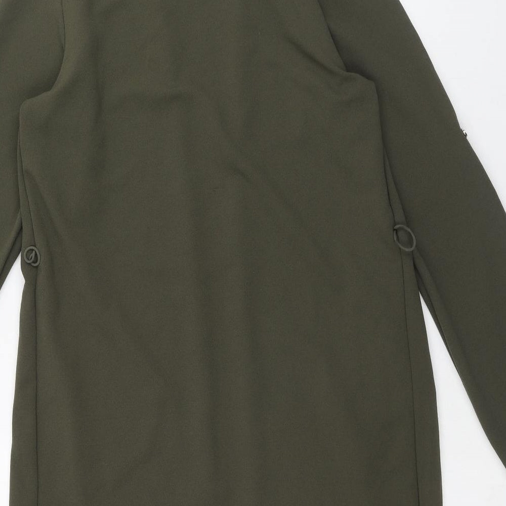 Body + Flirt Womens Green Overcoat Coat Size M