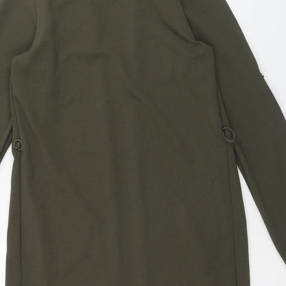 Body + Flirt Womens Green Overcoat Coat Size M