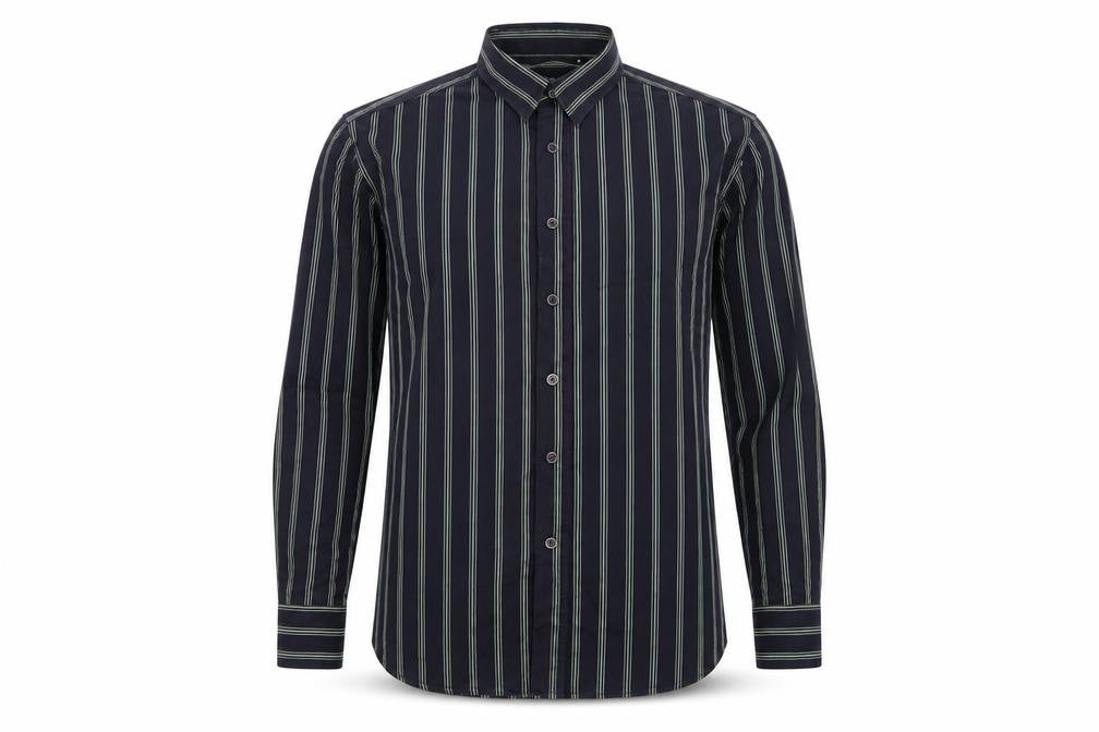 Mens UK Size M ChenOne Blue  Button-Up Long Sleeve Casual Shirt