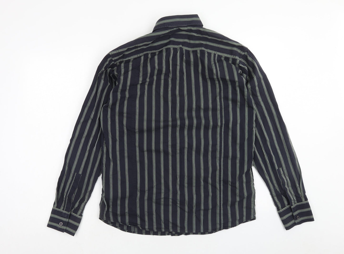 Mens UK Size M ChenOne Blue  Button-Up Long Sleeve Casual Shirt