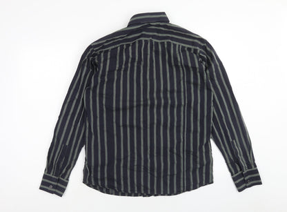 Mens UK Size M ChenOne Blue  Button-Up Long Sleeve Casual Shirt