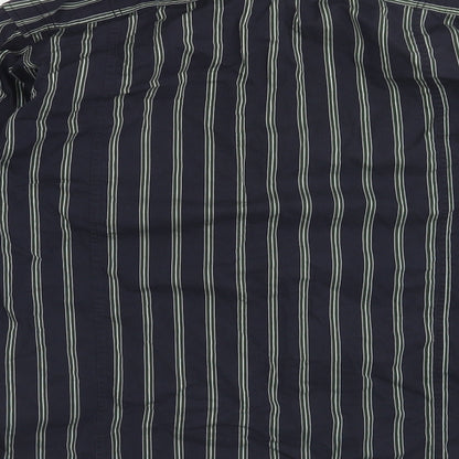 Mens UK Size M ChenOne Blue  Button-Up Long Sleeve Casual Shirt