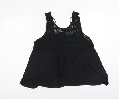 Womens UK Size 14 papaya Black Basic Tank