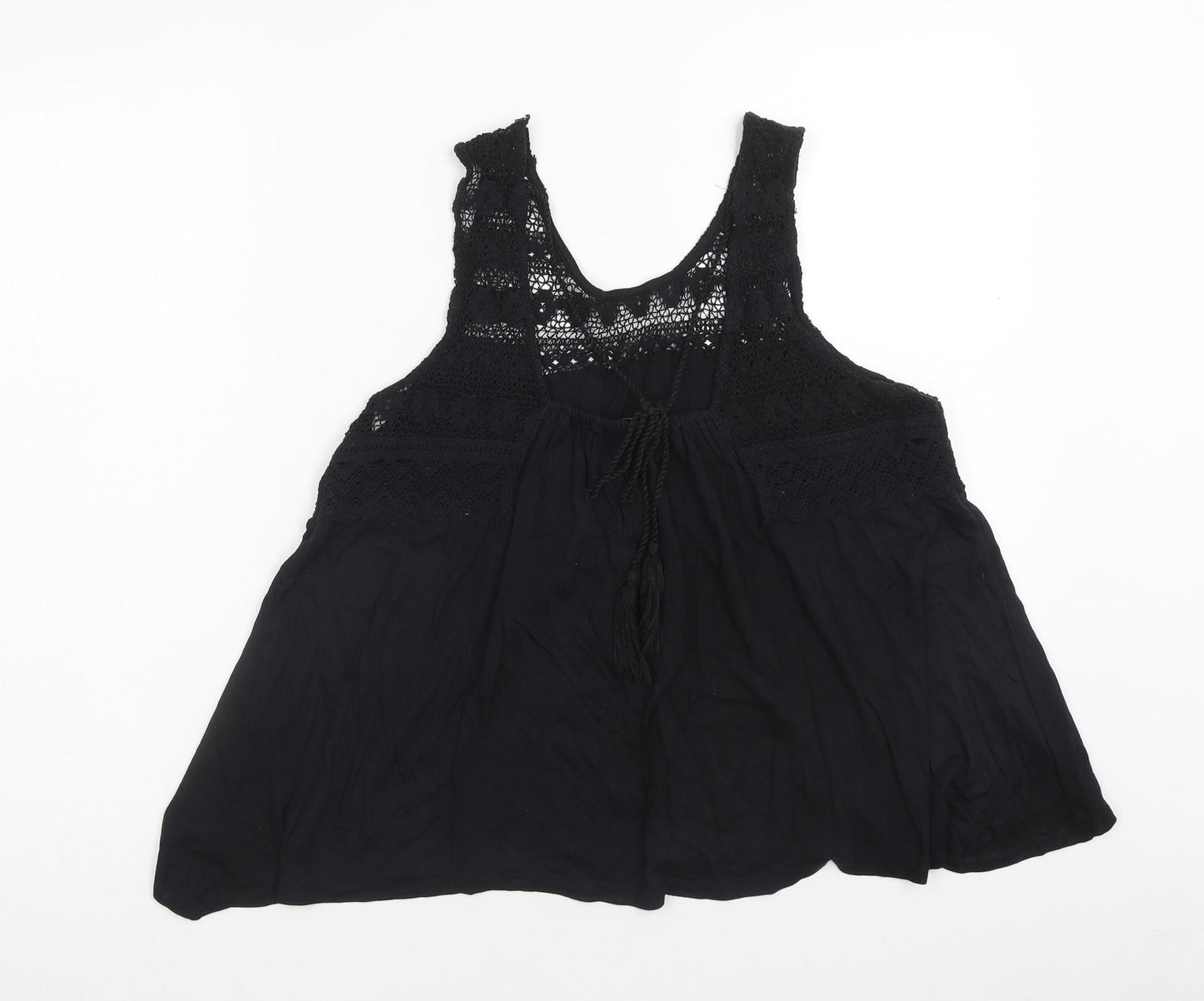 Womens UK Size 14 papaya Black Basic Tank
