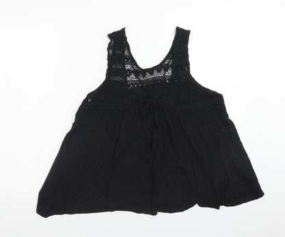 Womens UK Size 14 papaya Black Basic Tank